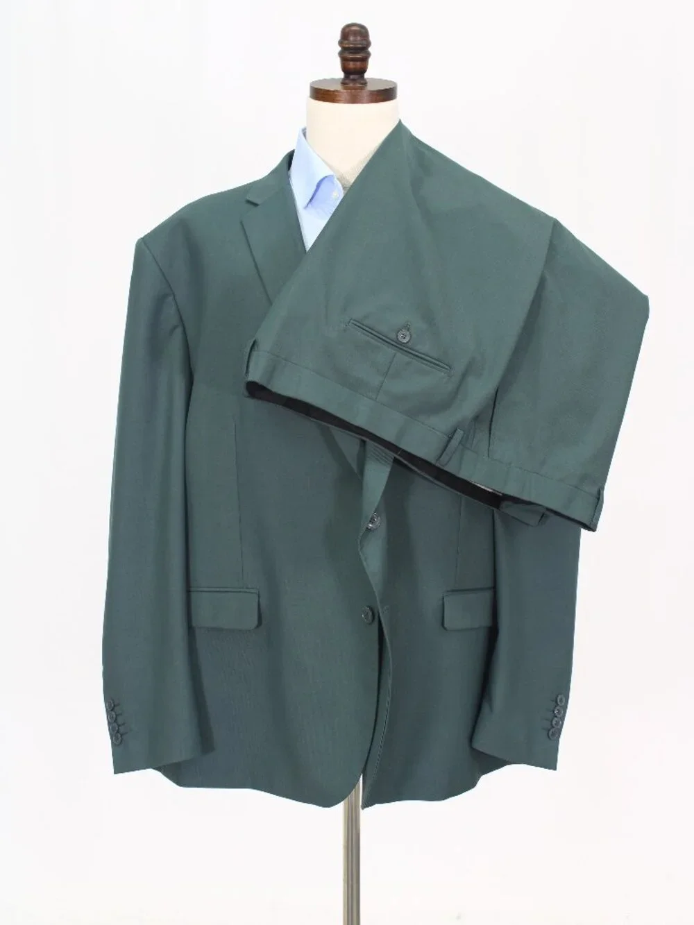 Alain Dupetit 58R 52x31 Green Full Suit 2-Button Solid R940